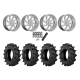 BKT TR 171 35x9.5-18 Tires on MSA M36 Switch Brushed Titanium Wheels