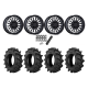 BKT TR 171 47.6x13.6-24 Tires on MSA M50 Clubber Gloss Black Wheels