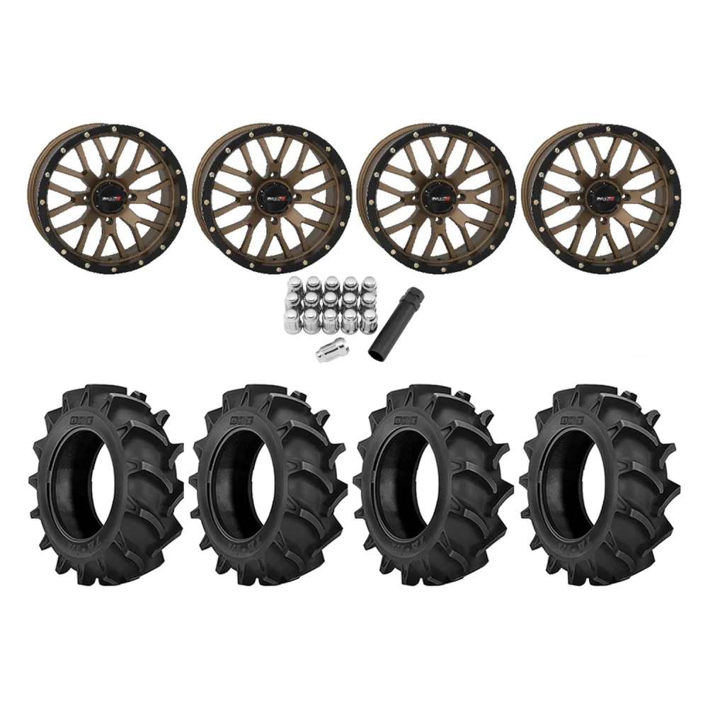 BKT TR 171 40x11.2-20 Tires on System 3 Offroad ST-3 Bronze Wheels, complete kit
