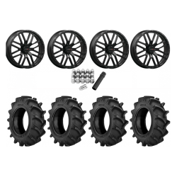 BKT TR 171 44x11.2-24 Tires on ST-3 Matte Black Wheels BKT TR 171 44x11.2-24 Tires on ST-3 Matte Black Wheels