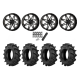 BKT TR 171 44x11.2-24 Tires on ST-7 Gloss Black Milled Black (24x9) Wheels
