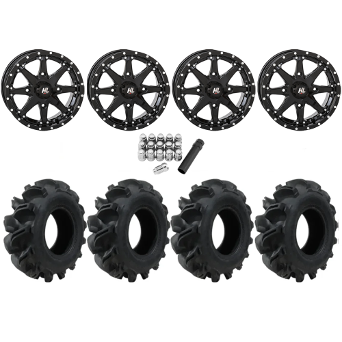 Interco Vampire EDL 30x9-14 Tires on High Lifter HL10 Gloss Black Wheels