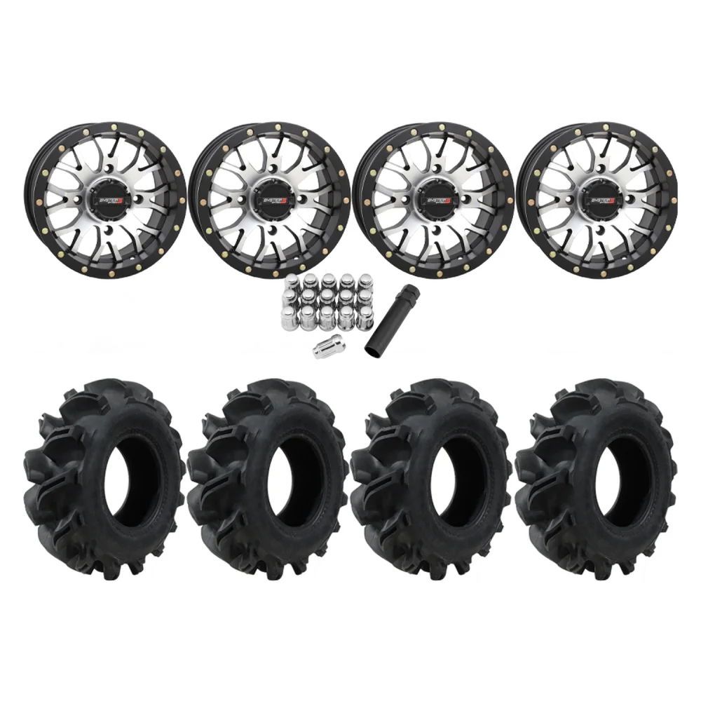 Interco Vampire EDL 28x10-14 Tires on ST-3 Machined Wheels, complete kit