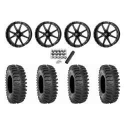 System 3 XT400 33x9.5-20 Tires on Frontline 556 Gloss Black Wheels