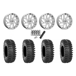 System 3 XT400 37x9.5-22 Tires on Fuel Runner Polished Wheels