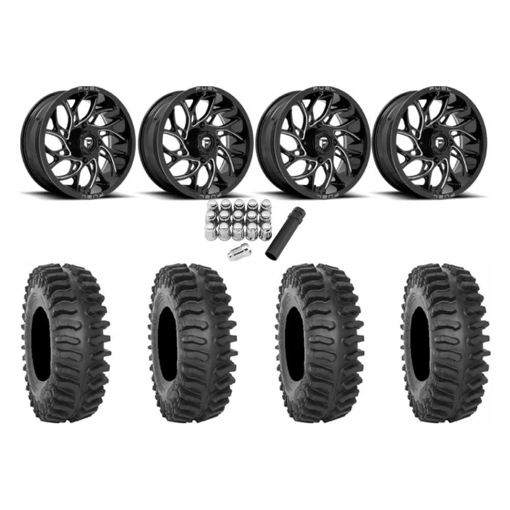 System 3 XT400 33x9.5-20 Tires on Fuel Runner Wheels, complete kit