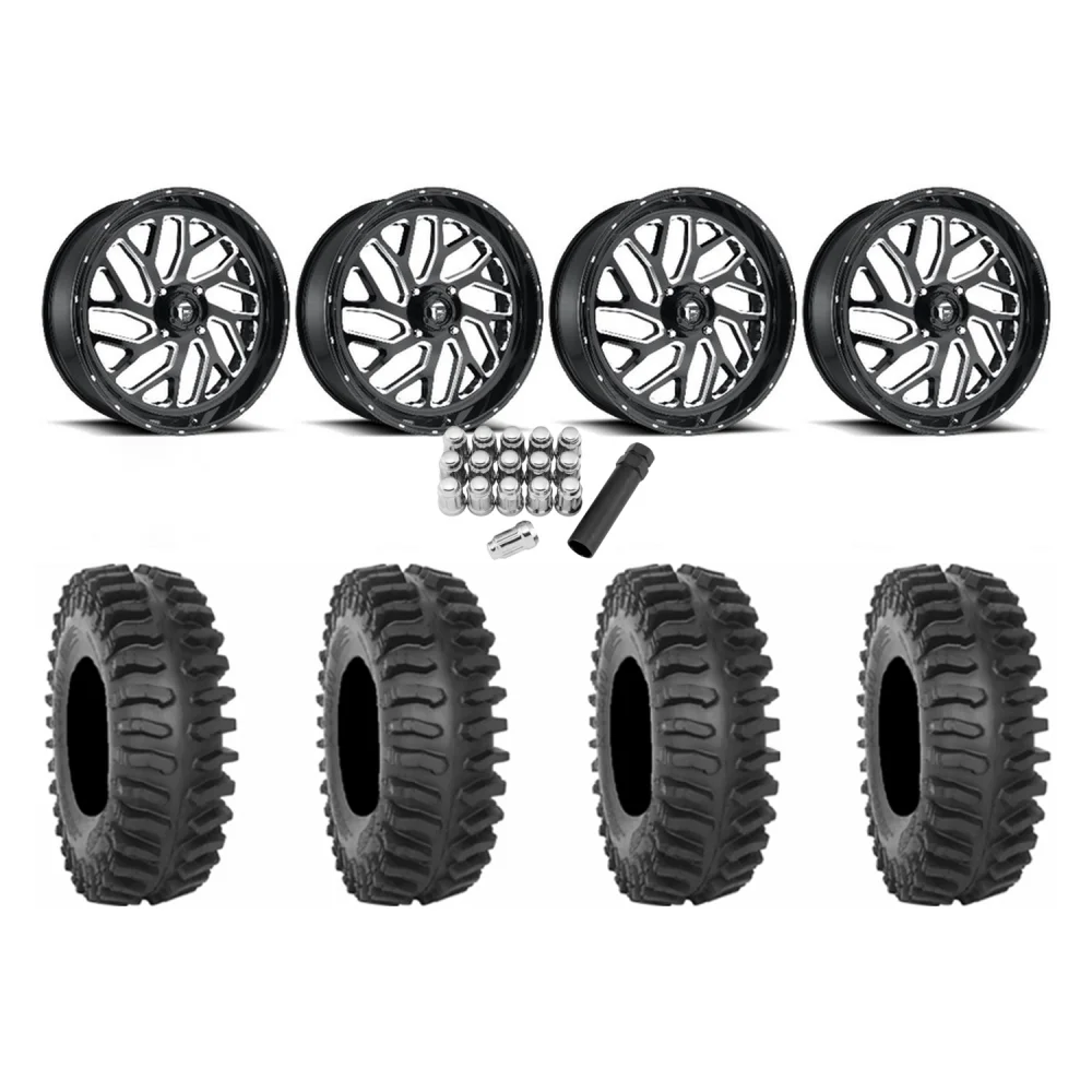 System 3 XT400 35x9.5-20 Tires on Fuel Triton Wheels, complete kit
