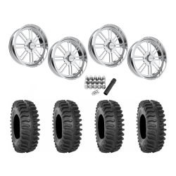 System 3 XT400 37x9.5-22 Tires on JTX Forged Bayonet Polished Wheels