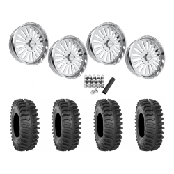 System 3 XT400 37x9.5-22 Tires on JTX Forged Cosmo Polished Wheels