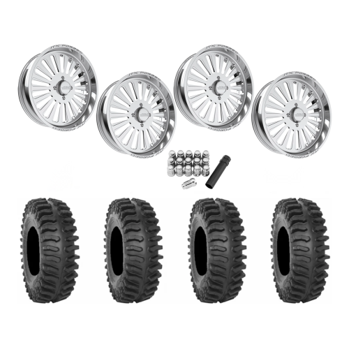 System 3 XT400 37x9.5-22 Tires on JTX Forged Cosmo Polished Wheels