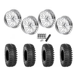 System 3 XT400 40x9.5-24 Tires on JTX Forged Lotus Polished Wheels