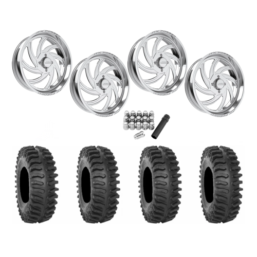 System 3 XT400 37x9.5-22 Tires on JTX Forged Orbit Polished Wheels