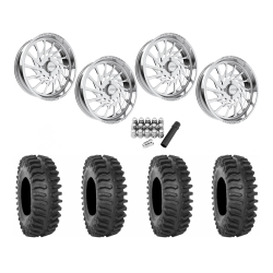 System 3 XT400 37x9.5-22 Tires on JTX Forged Psycho Polished Wheels