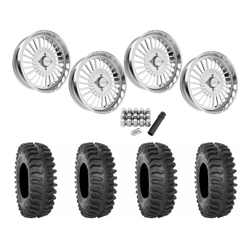 System 3 XT400 37x9.5-22 Tires on JTX Forged Reaper Polished Wheels