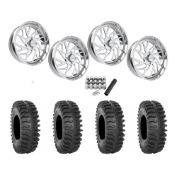 System 3 XT400 37x9.5-22 Tires on JTX Forged Ruckus Polished Wheels