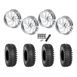 System 3 XT400 37x9.5-22 Tires on JTX Forged Sawback Polished Wheels