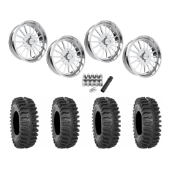 System 3 XT400 37x9.5-22 Tires on JTX Forged Silencer Polished Wheels