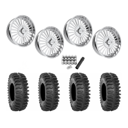 System 3 XT400 37x9.5-22 Tires on JTX Forged Stiletto Polished Wheels