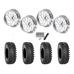 System 3 XT400 37x9.5-22 Tires on JTX Forged Splinter Polished Wheels