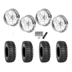 System 3 XT400 37x9.5-22 Tires on JTX Forged Turbo Polished Wheels