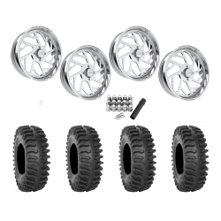 System 3 XT400 37x9.5-22 Tires on JTX Forged Wicked Polished Wheels