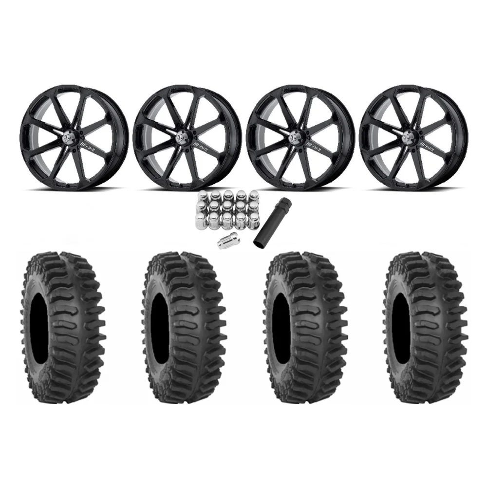 System 3 XT400 33x9.5-20 Tires on MSA M12 Diesel Wheels, complete kit