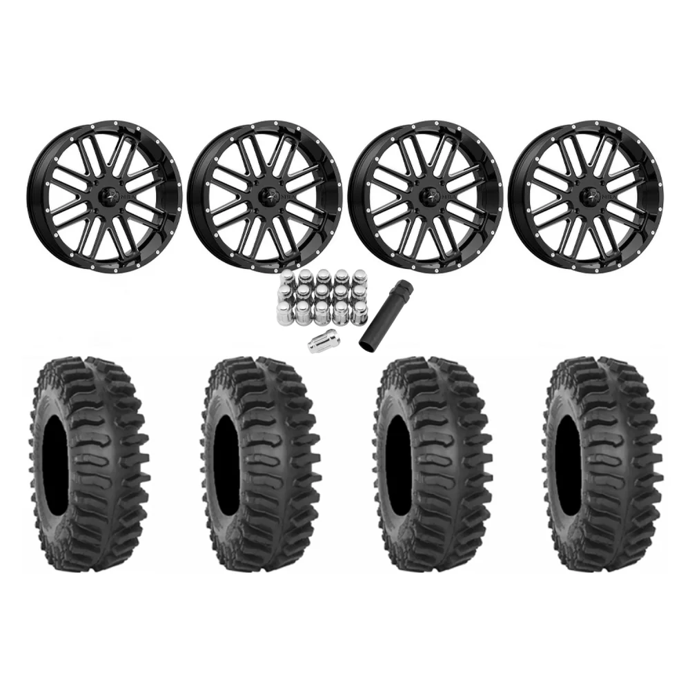 System 3 XT400 37x9.5-22 Tires on MSA M35 Bandit Wheels, complete kit