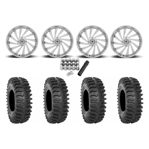 System 3 XT400 40x9.5-24 Tires on MSA M46 Blade Chrome Wheels
