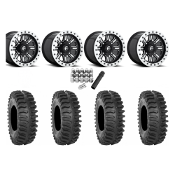 System 3 XT400 30x10-15 Tires on Fuel Hardline Gloss Black Milled Beadlock Wheels