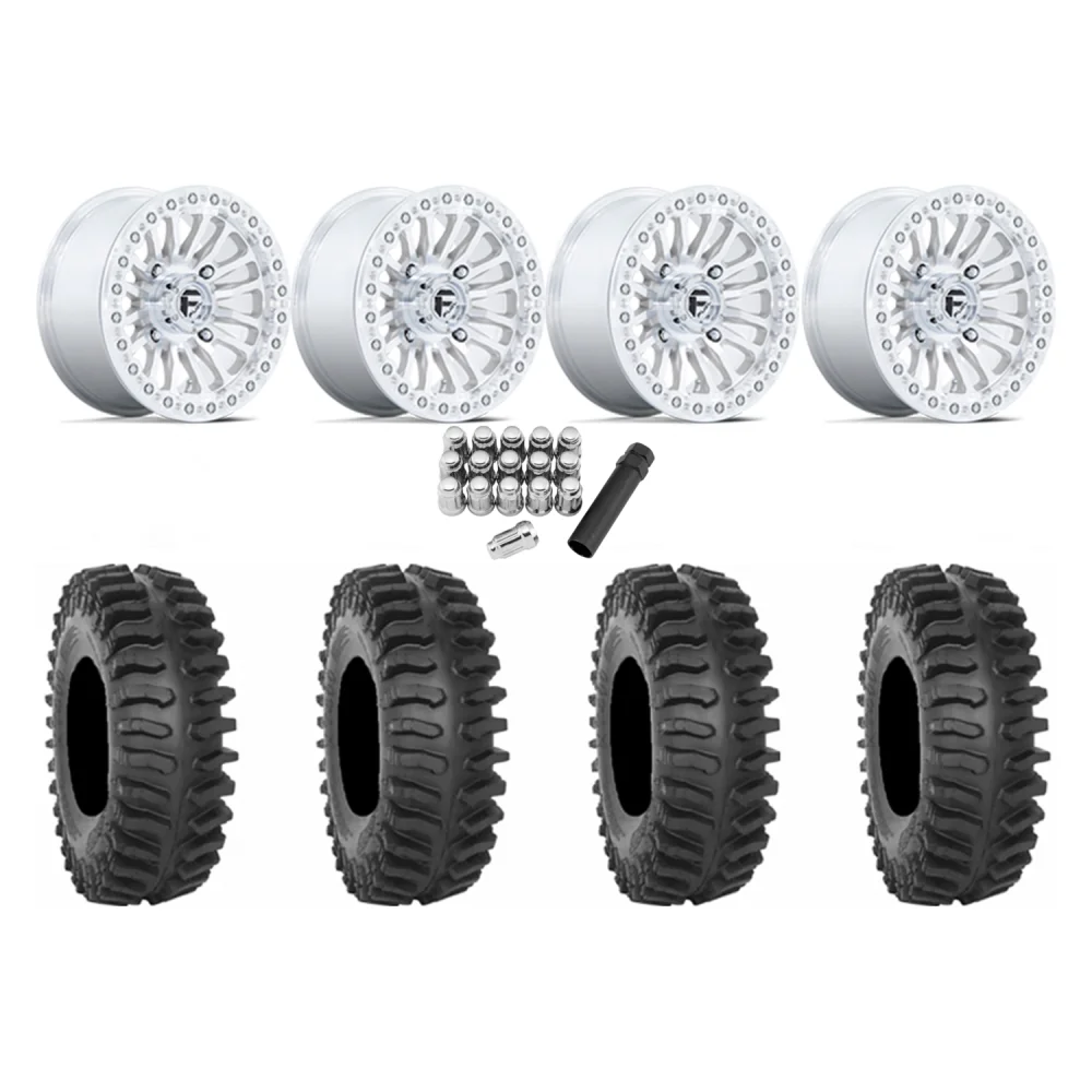 System 3 XT400 30x10-15 Tires on Fuel Rincon Machined Beadlock Wheels, complete kit