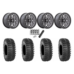 System 3 XT400 30x10-15 Tires on Fuel Unit Matte Anthracite Wheels