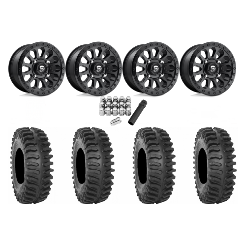 System 3 XT400 30x10-15 Tires on Fuel Vector Matte Black Wheels
