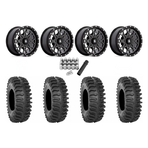 System 3 XT400 33x10-15 Tires on MSA M45 Portal Gloss Black Milled Wheels