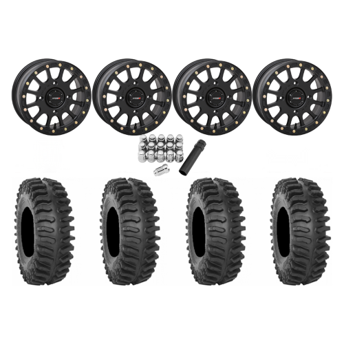 System 3 XT400 30x10-15 Tires on SB-5 Matte Black Beadlock Wheels