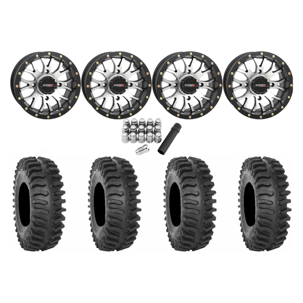 System 3 XT400 30x10-14 Tires on ST-3 Machined Wheels, complete kit