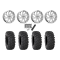 System 3 XTR370 35x10-20 Tires on Fuel Runner Polished Wheels