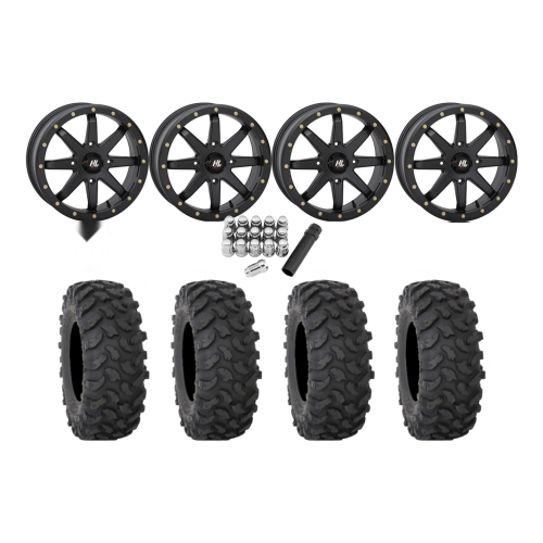 System 3 XTR370 37x10-18 Tires on HL9 Matte Black Beadlock Wheels