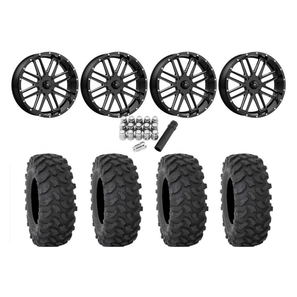 System 3 XTR370 35x10-20 Tires on MSA M35 Bandit Wheels, complete kit