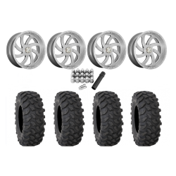 System 3 XTR370 35x10-20 Tires on MSA M36 Switch Brushed Titanium Wheels System 3 XTR370 35x10-20 Tires on MSA M36 Switch Brushed Titanium Wheels