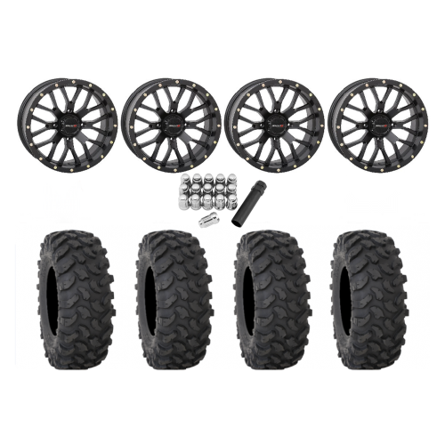 System 3 XTR370 35x10-18 Tires on ST-3 Matte Black Wheels