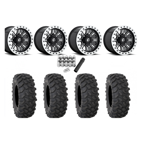 System 3 XTR370 32x10-15 Tires on Fuel Hardline Gloss Black Milled Beadlock Wheels