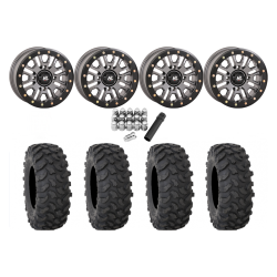 System 3 XTR370 30x10-15 Tires on HL23 Gunmetal Grey Beadlock Wheels