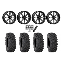 System 3 XTR370 30x10-15 Tires on MSA M41 Boxer Gloss Black Milled Wheels