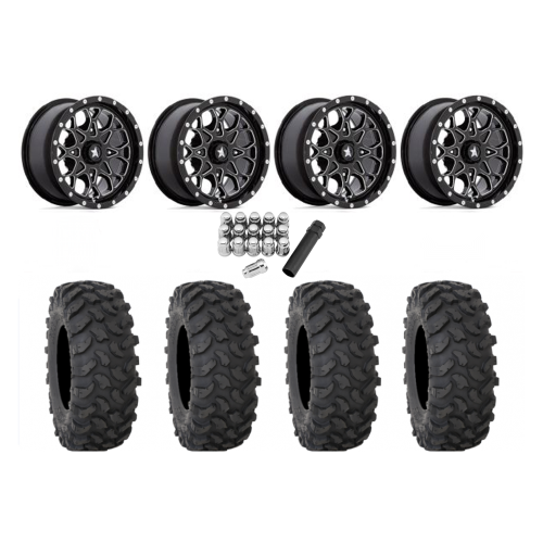 System 3 XTR370 32x10-15 Tires on MSA M45 Portal Milled Wheels