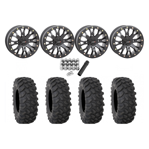 System 3 XTR370 33x10-15 Tires on SB-4 Matte Black Beadlock Wheels