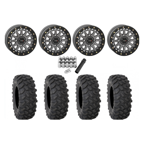 System 3 XTR370 33x10-15 Tires on SB-6 Gunmetal Beadlock Wheels