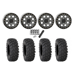 System 3 XTR370 32x10-15 Tires on SB-7 Matte Titanium Beadlock Wheels