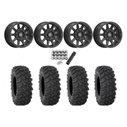 System 3 XTR370 28x10-14 Tires on V02 Satin Black Wheels