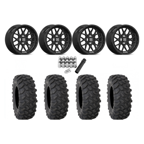 System 3 XTR370 32x10-14 Tires on V03 Gloss Black Wheels