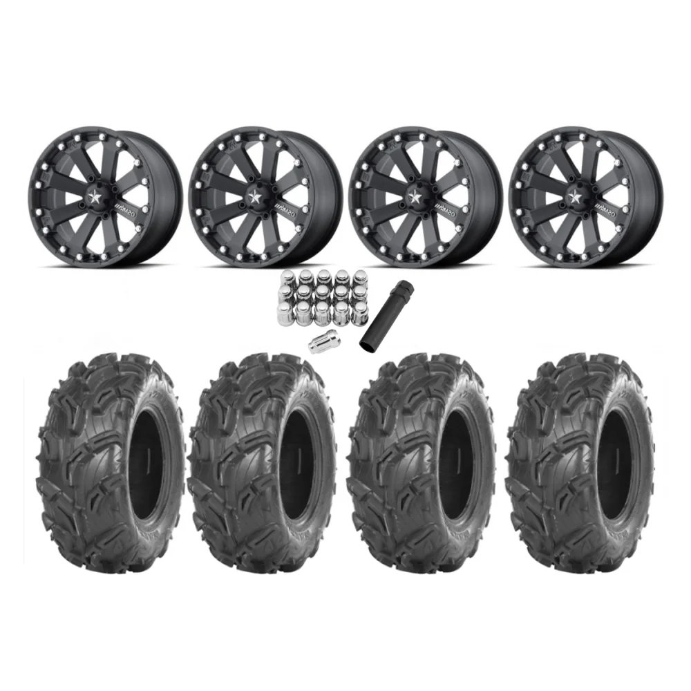 Maxxis Zilla 30x9-14 Tires on MSA M20 Kore Wheels, complete kit